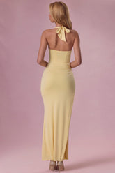 Jersey Corset Bridesmaid Dress in Butter Yellow