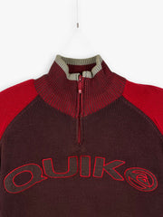 2000s Quiksilver Quater Zip Knit Sweater