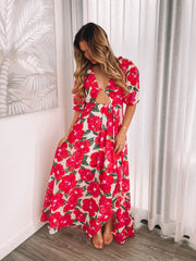 Delarina Pink Floral Maxi Dress | Women's Floral Maxi Dress