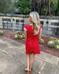 Firenze Red Polka Dress | Women's Polka Dot Mini Dress