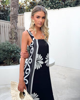 Holden Dress Black Floral | Women's Linen Maxi Dress