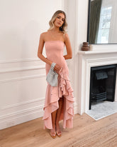 Pashana Blush Dress | Women's Strapless Maxi Dress