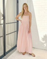 Rhiannon Pink Stripe Dress | Women's Striped Maxi Dress