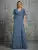 Beaded collar hem flared slit sleeve chest pleated chiffon slit skirt Evening gown Ball dress Party dress