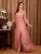 V-neck gauze applique slit elegant Evening gown Ball dress Party dress Bridesmaid dress