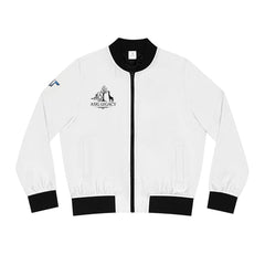 ASIG Legacy Women's Bomber Jacket — White Logo Bomber with Black Trim