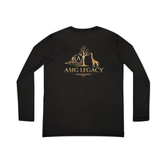 ASIG Legacy Women's V-Neck Long Sleeve Shirt — Gold Tree & Giraffe Logo