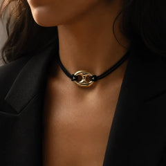 Chunky Mariner Accent Rope Necklace