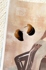 Crescent Glow Earrings - Chocolate