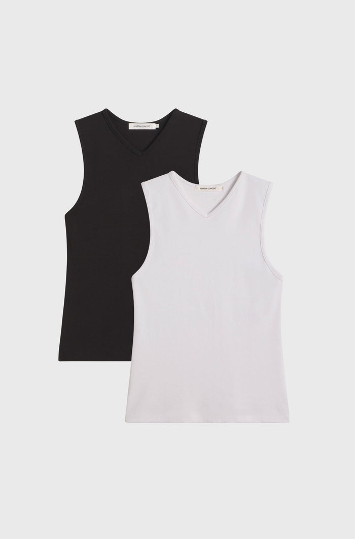 High V Neck Tank Set