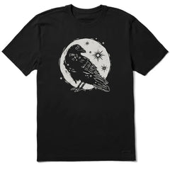 Men's Moonlight Crow Short Sleeve Crusher Tee Shirt