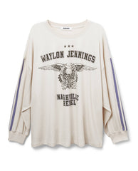 Waylon Jennings Nashville OS Long Sleeve Tee