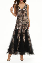 Elegant College Patchwork Sequins V Neck Evening Dress Dresses(4 Colors)£©