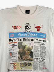 1991 Chicago Bulls NBA Championship Tribune T-Shirt