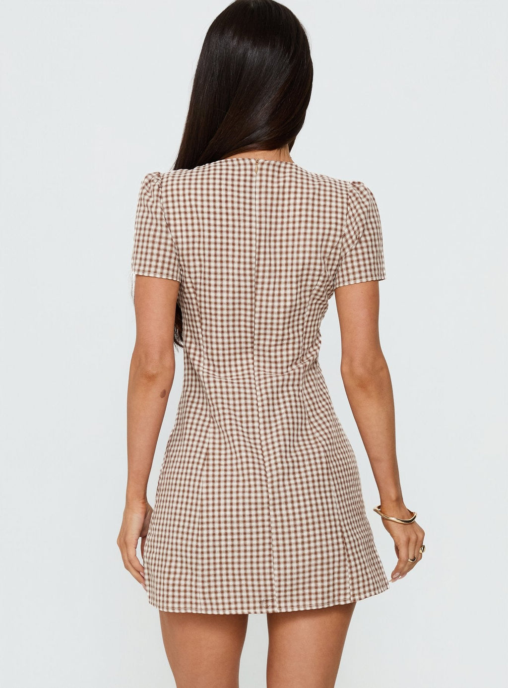 Loveliness Romper Brown Check
