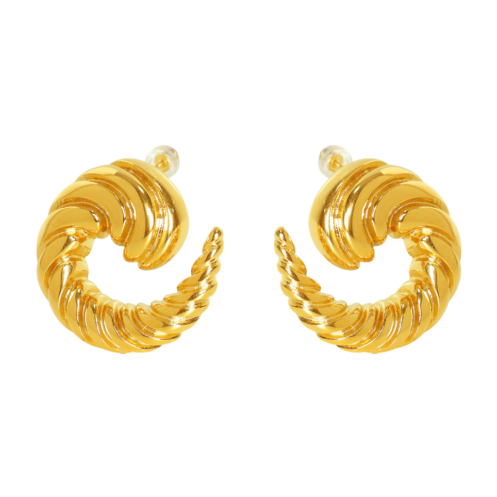 Spiral Titanium Steel Stud Earrings