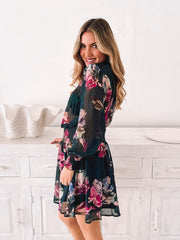 Neary Emerald Floral Dress | Women's Floral Mini Dress