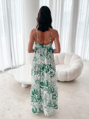 Oloria Green Floral Dress | Women's Floral Maxi Dress