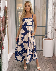 Orluna Navy Floral Dress | Women's Floral Maxi Dress