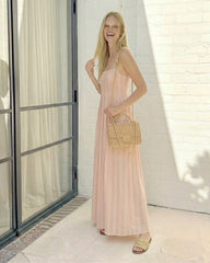Rhiannon Pink Stripe Dress | Women's Striped Maxi Dress