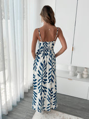 Vyraiah Beige Print Dress | Women's Printed Midi Dress