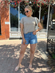 Zoe Taupe Basic Tee Shirt