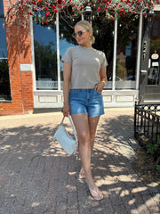 Zoe Taupe Basic Tee Shirt