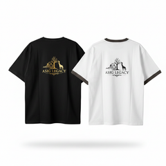 ASIG Legacy Shirt Negro y Blanco - Vista espalda ambas