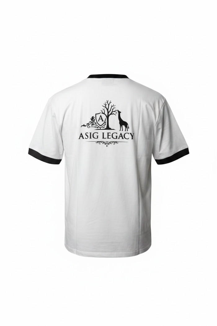 ASIG Legacy Tee blanca espalda logo negro
