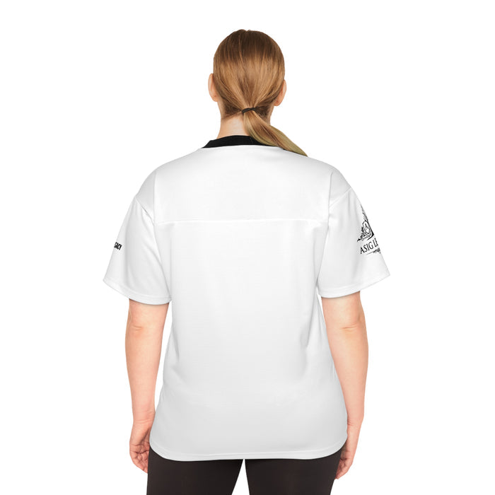 Classic White Football Jersey — Black Trim Team Shirt