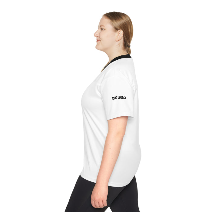 Classic White Football Jersey — Black Trim Team Shirt