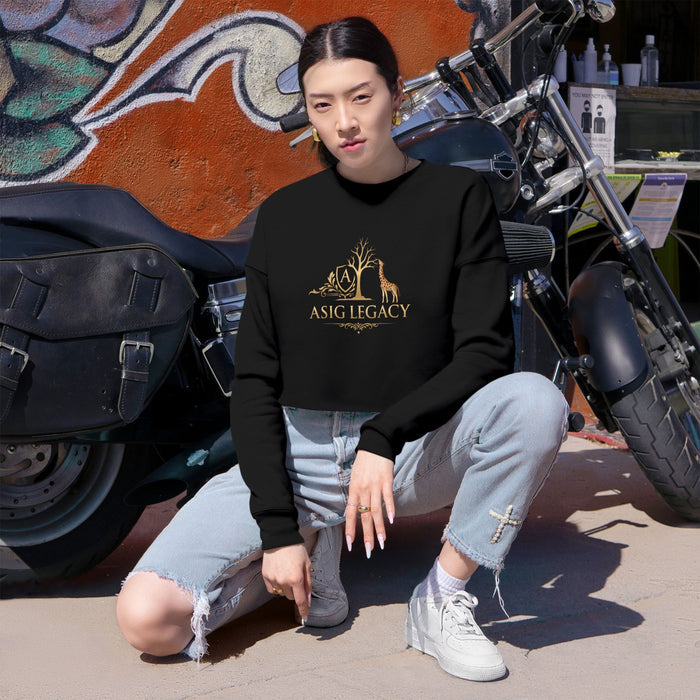 Cropped Sweatshirt — ASIG Legacy Gold Safari Logo