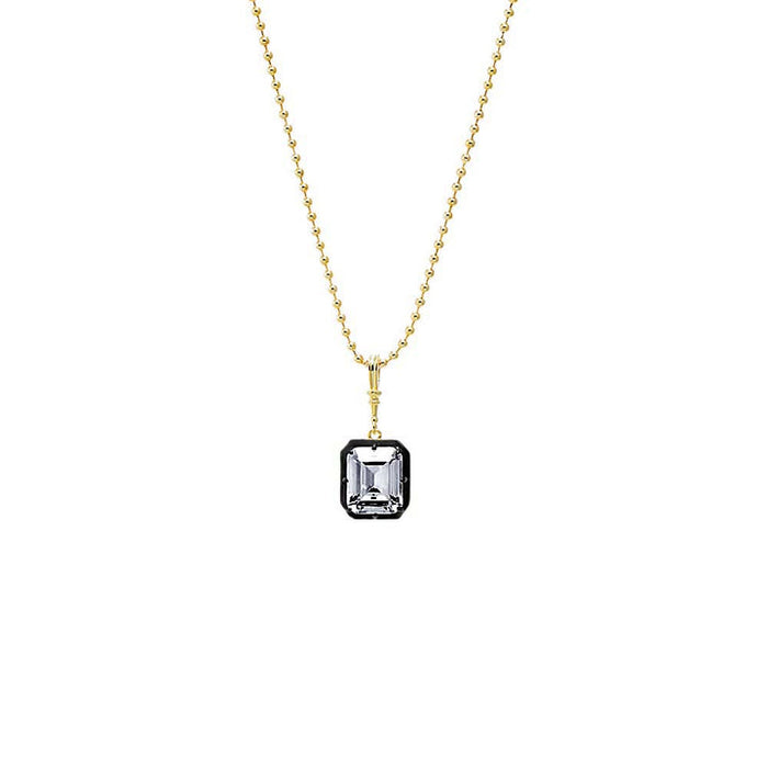 CZ Emerald Statement Necklace