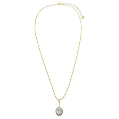 CZ Oval Encased Statement Necklace