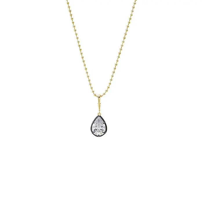 CZ Pear Encased Statement Necklace