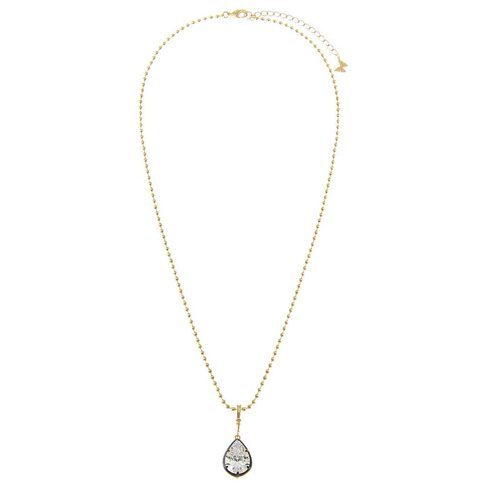 CZ Pear Encased Statement Necklace