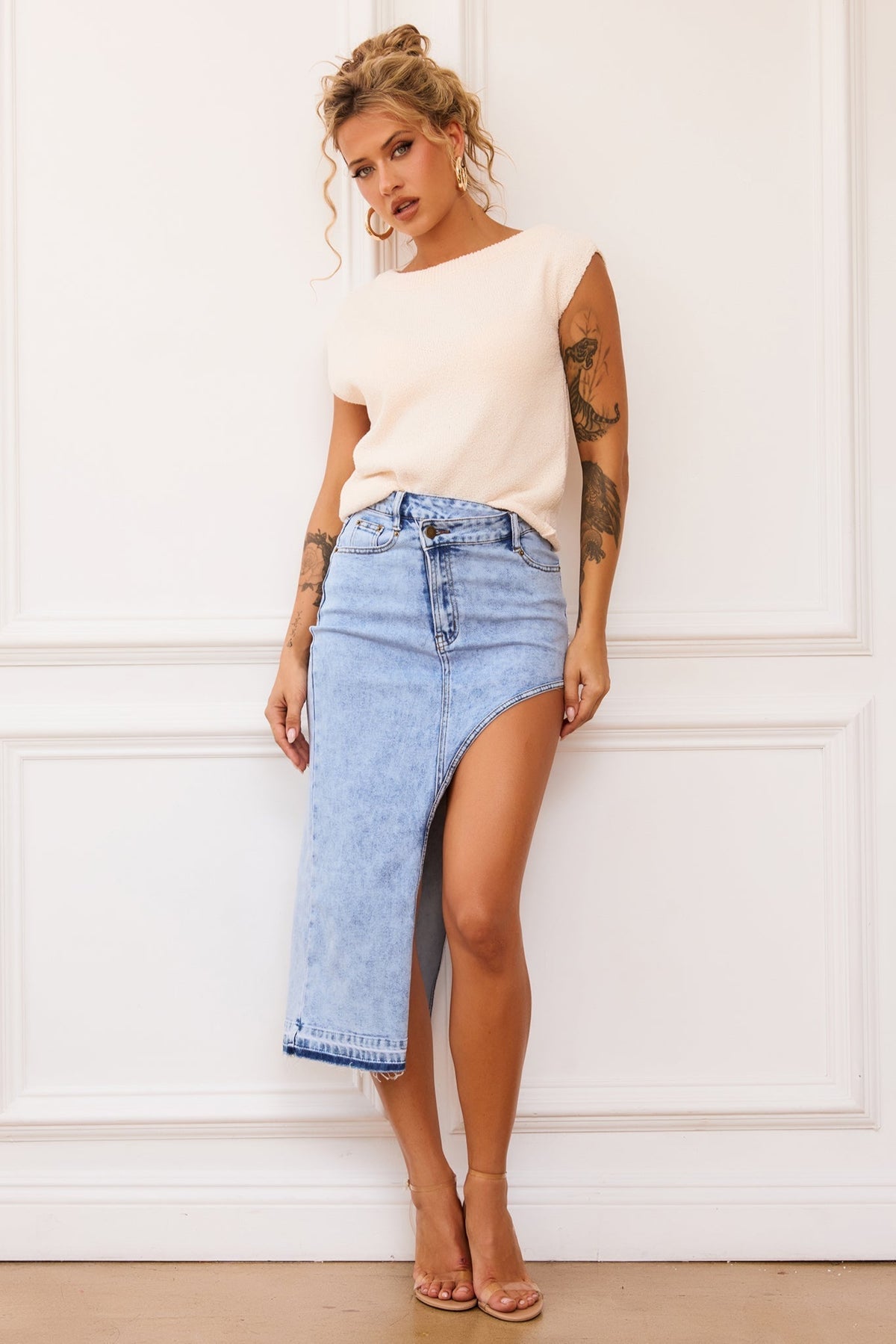 Dance In The Sun Knit Top - Beige