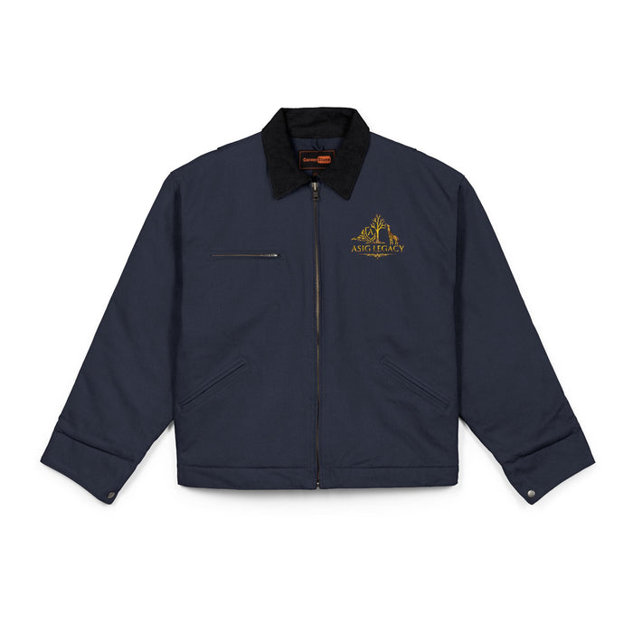 Duck Cloth Work Jacket — "Wrench & Torch" Mechanic Logo Chest asig legacy