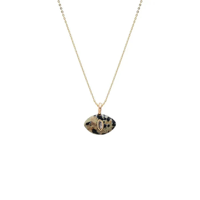 Evil Eye Natural Stone Pendant Necklace