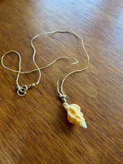 Gold Silk Shell Necklace