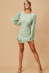 Lost Love Mini Dress - Sage