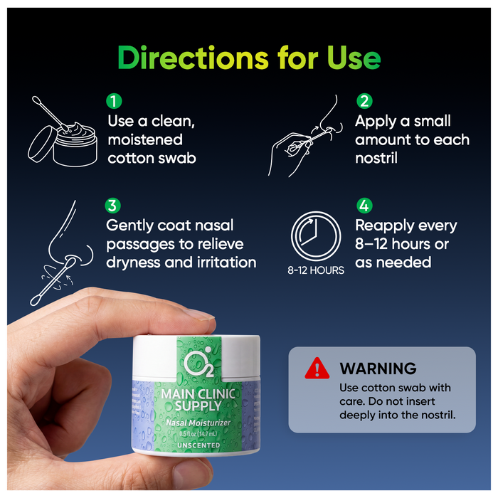 Main Clinic Supply Nasal Moisturizer – Unscented, Long-Lasting Hydration for Dry Nasal Passages - Main Clinic Supply