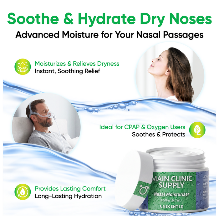 Main Clinic Supply Nasal Moisturizer – Unscented, Long-Lasting Hydration for Dry Nasal Passages - Main Clinic Supply