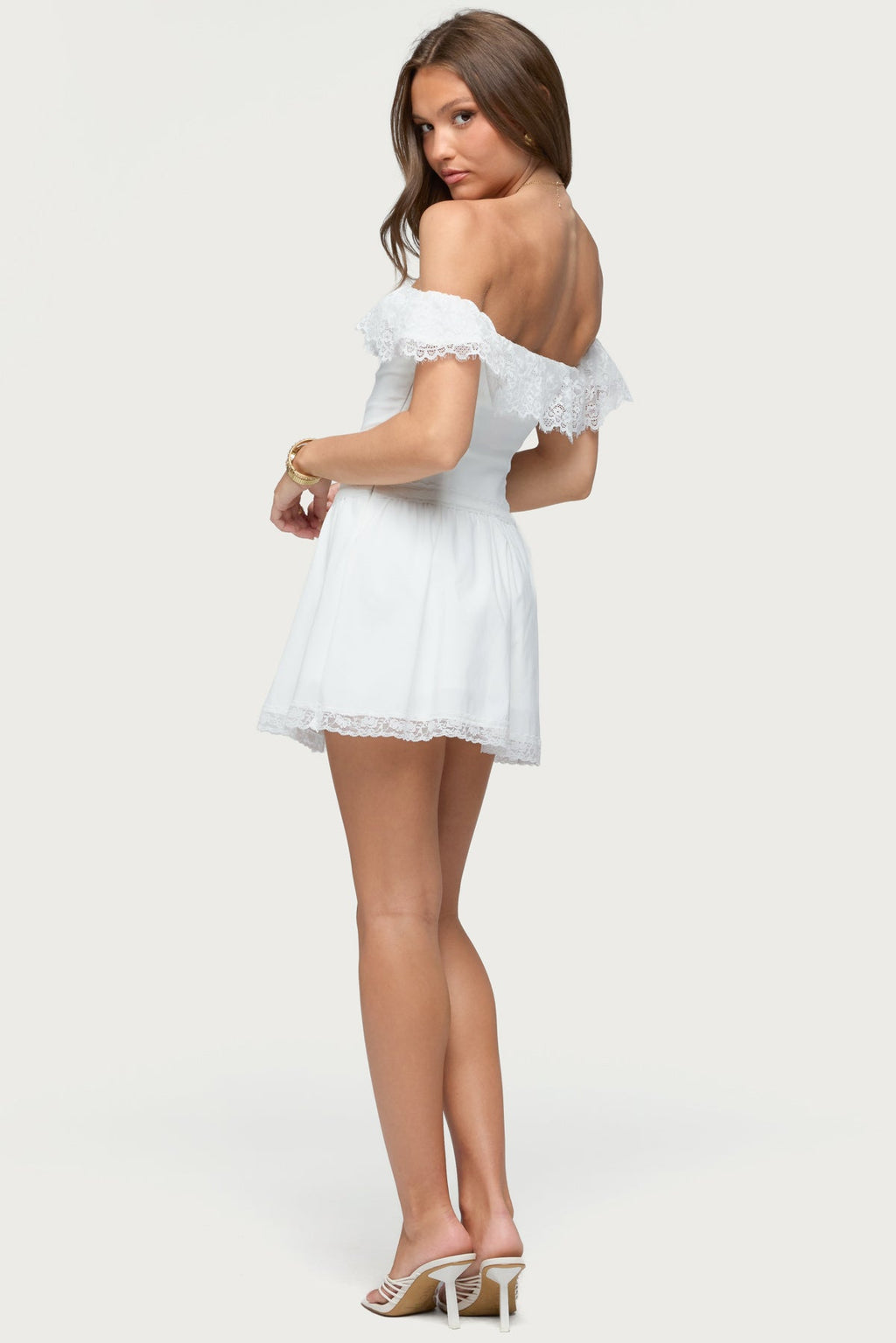 Darah Lacey Off Shoulder Mini Dress