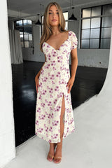 Solem Midi Dress - Yellow Floral