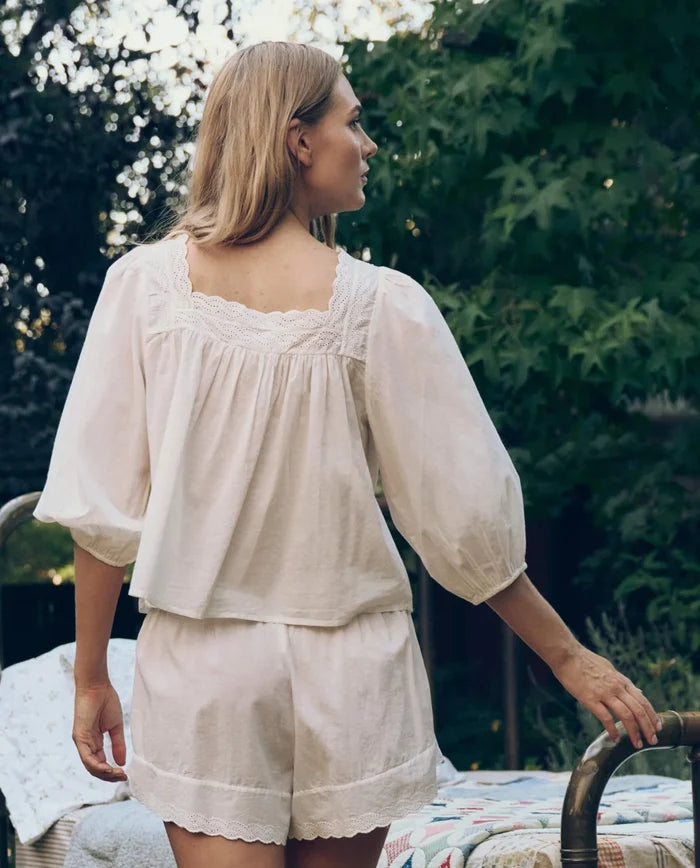 The Eyelet Button Sleep Top