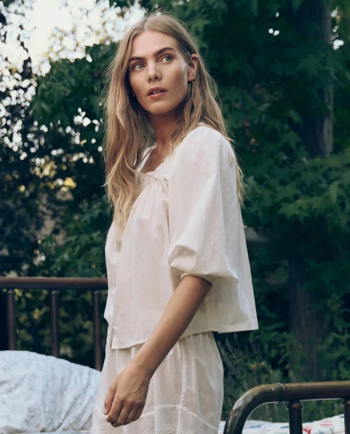 The Eyelet Button Sleep Top