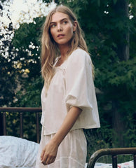 The Eyelet Button Sleep Top
