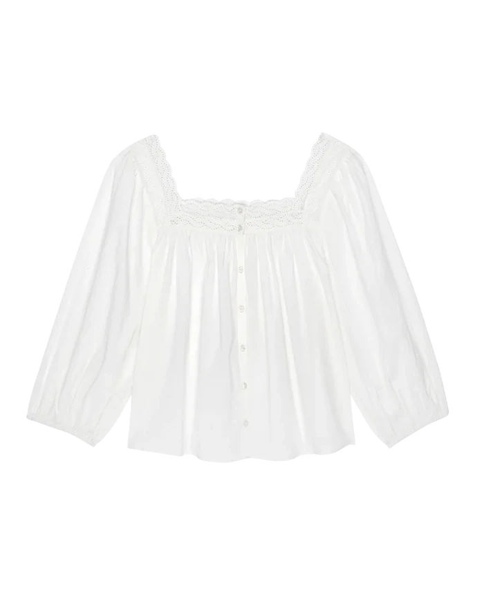 The Eyelet Button Sleep Top