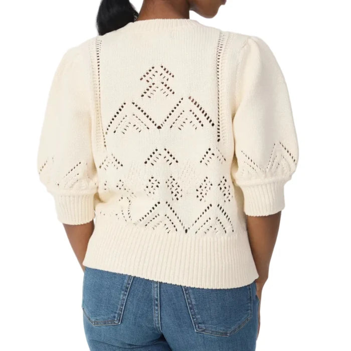 Women's Clary Short Sleeve Pointelle Sweater Shirt